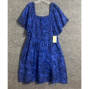 Terra & Sky Blue Patterned Dress